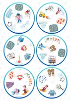 Vorschau - Stationenlernen - ❄️ Winter finde den Zwilling Wortschatz DaZ Dobble® - Seite 3