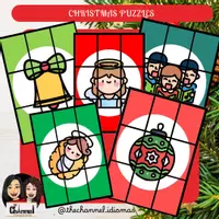 Vista previa - Juegos / Gamificación - CHRISTMAS PUZZLES - 30 words (Colour) - Portada