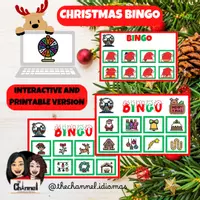 Vista previa - Juegos / Gamificación - CHRISTMAS BINGO - Interactive & printable version (Colour) - Portada