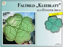 Vorschau - Mal- und Bastelvorlagen - FALTBILD „Kleeblatt“ (z.B. als Fensterbild) - (Anleitung & Bastelvorlage; Schneiden und Falten) 2 verschiedene Größen (Kirigami, Glück, Silvester, Neujahr, St. Patrick`s Day, 2026, Glücksklee, ) Sun Catcher - Seite 2