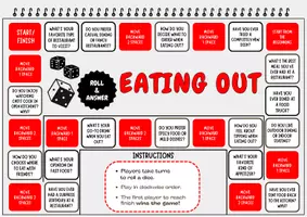 Vorschau - Spiele - Eating Out Conversation Board Game English Games 5th to 7th Grade - Seite 1