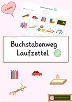 Vorschau - Arbeitsblätter - Buchstabenweg Laufzettel zum Abhaken - Deckblatt