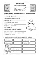 Vorschau - Arbeitsblätter - Arbeitsblätter Lesen und Reimen Weihnachten - Seite 1