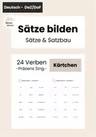 Vorschau - Fördermaterial/Inklusion - Sätze bilden: 24 Verben - Kärtchen - Deckblatt