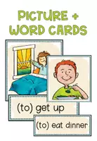 Vorschau - Bildkarten - DAILY ROUTINES - Picture + Word Cards - Seite 1