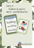 Vorschau - Arbeitsblätter - Hobbies & Sports Wortkarten Sally 4 - Deckblatt