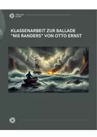 Vorschau - Klassenarbeiten - Klassenarbeit zur Ballade "Nis Randers" von Otto Ernst - Deckblatt