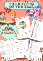 Vorschau - Arbeitsblätter - Days, Months & Seasons - MERKBLÄTTER & ARBEITSBLÄTTER - Deckblatt