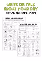 Vorschau - Arbeitsblätter - DAILY ROUTINES - Writing / Speaking Activity (2fach differenziert) - Seite 1