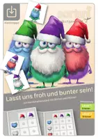 Vorschau - Stationenlernen - Materialpaket | Klettmappen | Verkleidete Weihnachtsmonster Level 1 - 4 - Seite 1