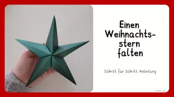 Vorschau - Mal- und Bastelvorlagen - 3D Weihnachtsstern: Bastelanleitung und digitales Tafelbild - Seite 1