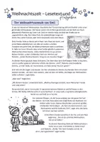 Vorschau - Arbeitsblätter - Geschichte zu Weihnachten (II): Lesetext und Aufgaben - Deckblatt