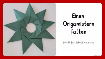 Vorschau - Mal- und Bastelvorlagen - Origamistern: Bastelanleitung und digitales Tafelbild - Seite 1