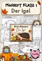 Vorschau - Mal- und Bastelvorlagen - Igel – Miniheft Klasse 1 | Sachunterricht Grundschule - Deckblatt