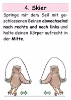 Vorschau - Aufgabenkarten - Stationskarten Eule Seilspringen, Rope Skipping, Sport - Seite 3