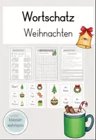 Vorschau - Arbeitsblätter - Wortschatz Weihnachten DAZ / DAF - Deckblatt
