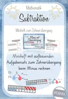 Vorschau - Arbeitsblätter - Subtraktion mit Zehnerübergang Miniheft - Minus im 20er Raum - ZR 20 - Deckblatt