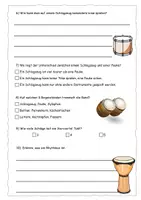 Vorschau - Arbeitsblätter - Quiz zum Schlagzeug-Check (mit Lösung) - Seite 1