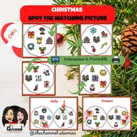 Vista previa - Juegos / Gamificación - CHRISTMAS - SPOT THE MATCHING PICTURE - Portada