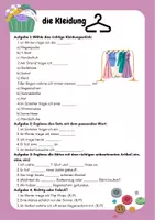 Vorschau - Test - die Kleidung DaZ / DaF - Deckblatt