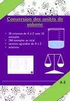 Aperçu - Feuilles d'exercices - Conversion des unités de volume | physique | 26 colonnes - Page de couverture