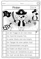 Vorschau - Arbeitsblätter - Hören – Lesen – Malen „Piraten“ für den Anybook Pro - Seite 1