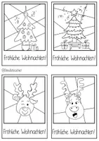 Vorschau - Mal- und Bastelvorlagen - Winter / Weihnachtliche DIY Grußkarten (Mosaik + Pop-Art) - Seite 2