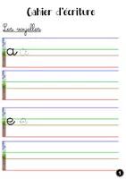 Aperçu - Feuilles d'exercices - Cahier d'écriture - Page de couverture