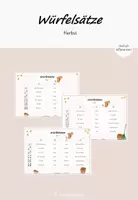 Vorschau - Arbeitsblätter - Würfelsätze - Herbst (dreifach differenziert) - Deckblatt