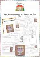 Vorschau - Arbeitsblätter - Paul Klee / Senecio: Kunstforscherheft (Bildanalyse) - Kunst - Kl. 3/4 - Deckblatt