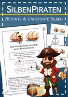 Vorschau - Arbeitsblätter - SilbenPiraten: Betonte und unbetonte Silben entdecken - Deckblatt