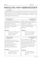 Vorschau - Unterrichtsreihen - Haupt- und Nebensätze Stellung von Nebensätzen - Seite 1
