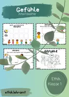 Vorschau - Arbeitsblätter - Gefühle (1.Klasse) - Deckblatt