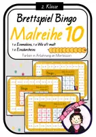 Vorschau - Stationenlernen - Bingo Malreihe von 10 | Einmaleins - Deckblatt