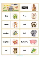 Vorschau - Spiele - Tiere / Animals: Domino auf Englisch (34 Karten) - Seite 1