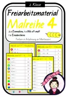 Vorschau - Spiele - Freiarbeitskarten Malreihe 4 | Einmaleins - Deckblatt