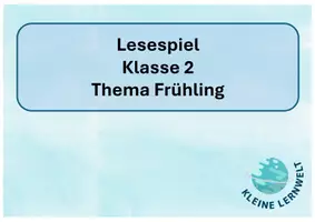 Vorschau - Arbeitsblätter - Lesespiel zum Frühling für Klasse 2 - Deckblatt
