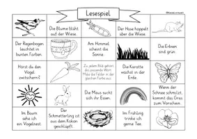 Vorschau - Arbeitsblätter - Lesespiel zum Frühling für Klasse 2 - Seite 1