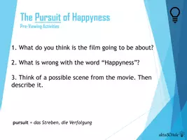 Vorschau - Stundenentwürfe - The Pursuit of Happyness - Film im Englischunterricht - Deckblatt