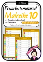 Vorschau - Stationenlernen - Freiarbeitskarten Malreihe 10 | Einmaleins - Deckblatt