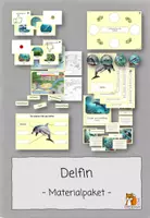 Vorschau - Aufgabenkarten - Der Delfin | Säugetiere | Materialpaket - Deckblatt