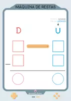 Vista previa - Tarjetas / Manipulativos - Máquina de restas (con llevadas) - página 1