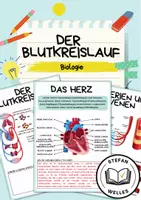 Vorschau - Arbeitsblätter - Herzkreislauf und Blutkreislauf des Menschen - Deckblatt