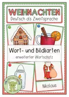 Vorschau - Fördermaterial/Inklusion - WEIHNACHTEN (erweiterter Wortschatz) Wort- und Bildkarten - Deckblatt