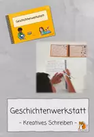 Vorschau - Aufgabenkarten - Verfassen von Texten | Geschichtenwerkstatt | Büchlein - Deckblatt