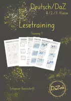 Vorschau - Unterrichtsreihen - Lesetraining 1 für Erstleser Deutschunterricht - Deckblatt