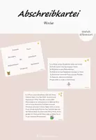 Vorschau - Arbeitsblätter - Materialpaket - Abschreibkartei Jahreszeiten - Seite 1