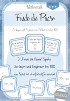 Vorschau - Spiele - Finde die Paare - Zerlegen und Ergänzen Zahlenraum bis 100 - Mathe 2. Klasse - Deckblatt