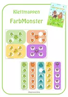 Vorschau - Stationenlernen - Klettmappen: Farbmonster - Deckblatt