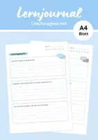 Vorschau - Arbeitsblätter - Lernjournal: Coaching- oder Lerngespräch - Deckblatt